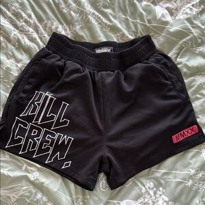 Kill Crew black and red Athletic Shorts